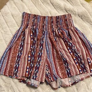 Boho Graphic Print Shorts